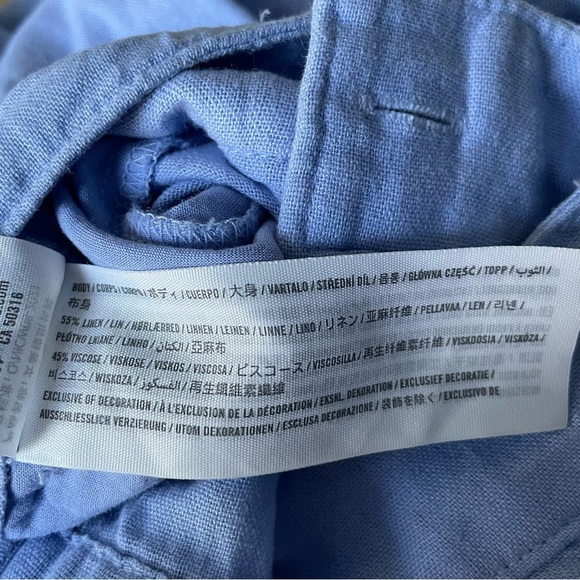 Abercrombie & Fitch Blue Linen Blend Wide Leg Pants - 35900 - Picture 11 of 15
